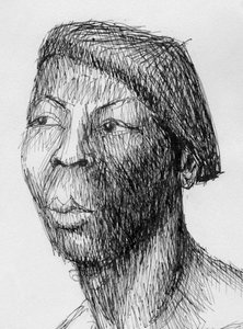 Hoofd van man met baret, ca. 1950