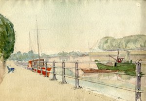 Riverside wandeling, ca. 1950