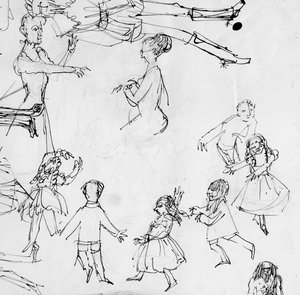 Studie voor dansles, ca. 1950 door Shirley Markham