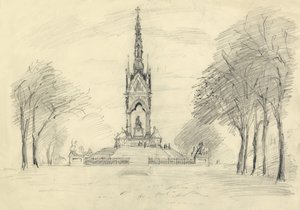 Het Albert Memorial, Kensington Gardens, Londen, c1950 door Shirley Markham