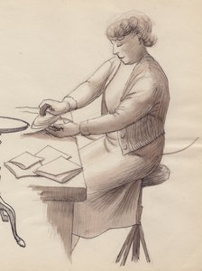 Vrouw strijkt, 1951
