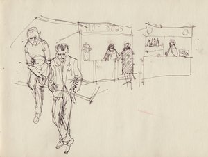 Jonge Mannen op een Kermis door Shirley Markham