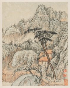 Herinneringen aan de Qinhuai-rivier door Shitao