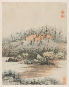 Herinneringen aan de Qinhuai-rivier door Shitao