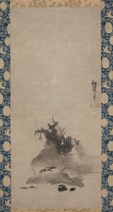 Haboku (Flung-ink) landschap door Shugetsu Tokan