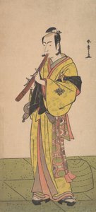 Ichikawa Bennosuke als een man in Komuso-kleding door Shunsho