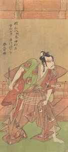 Ichikawa Danjuro V met Zwaard en Waaier, 1771 door Shunsho
