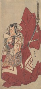 Kabuki-acteur Ichikawa Danjuro V in een Shibaraku Stop Daar! Rol..., 11e maand 1776 door Shunsho
