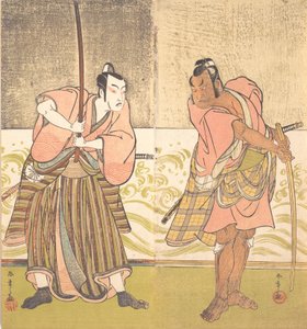 De acteur Sakata Hangoro II en de acteur Matsumoto Koshiro IV door Shunsho