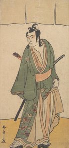 De Tweede Ichikawa Monnosuke in de rol van Soga no Juro Sukenari, 2e maand, 1785 door Shunsho