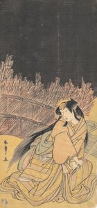 De Derde Segawa Kikunojo als een Vrouw in een Hurkende Positie, 1778 door Shunsho