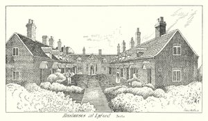 Armenhuizen in Lyford, Berks door Sidney Heath