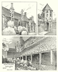 Jesus Hospital, Lyddington, Rutland (gravure) door Sidney Heath