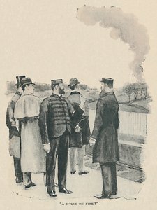 Een huis in brand, 1892