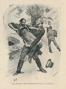 Hij gooide de smid over een borstwering, 1892