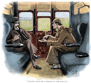 Het avontuur van Silver Blaze, Holmes en Watson in de trein