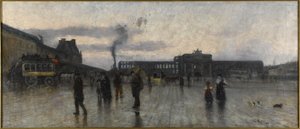 De ruïnes van de Tuilerieën en de Place du Carroussel door Siebe Johannes Ten Kate