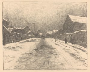 Besneeuwde straat door Siebe Johannes ten Cate