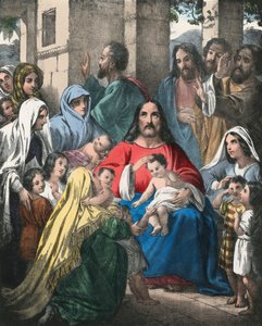 Christus zegent kleine kinderen