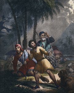 Christus aangekondigd aan de Joodse herders door Siegfried Detler Bendixen