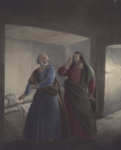 Petrus en Johannes bij het graf. Hij is opgestaan.