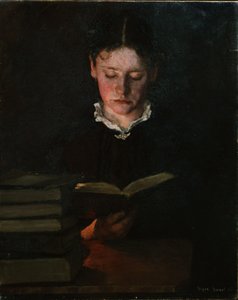Lezende vrouw door Signe Scheel