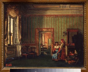 Interieur van het huis van prins Alexander Galitzine in Rome (Italië)