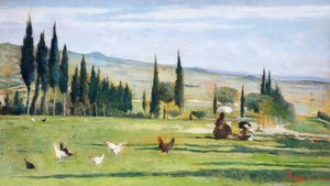 Gabbro Landschap, door Silvestro Lega door Silvestro Lega