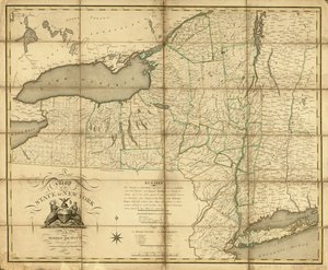 Een kaart van de staat New York. LOC 74696138 door Simeon De Witt