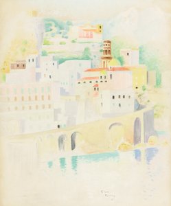 Atrani, Amalfikust (pastel op papier)