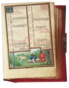 Folio uit een miniatuur getijdenboek, gebruik van Rome, Brugge