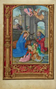 Die Geburt Christi door Simon Bening