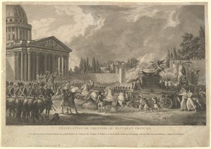 Overbrenging van Voltaire naar het Franse Pantheon, 1817