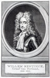 William Bentinck, 1e Graaf van Portland, gegraveerd door Jacobus Houbraken naar een origineel van Robert Williams door Simon Du Bois