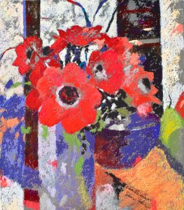 Kaarslicht, 2010 (pastel op papier) door Simon Fletcher