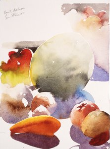 Fruit, Aschau, 2000 (aquarel) door Simon Fletcher