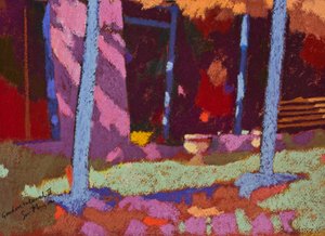 Garden Interval (pastel on paper) door Simon Fletcher