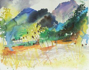 Noord-Madorca, 2016 (aquarel) door Simon Fletcher