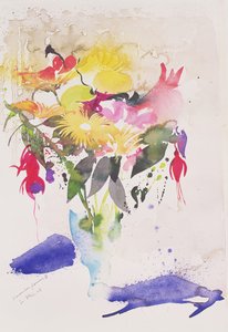 Novemberbloemen II, 2002 (aquarel)