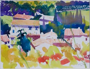 Zon in mei, 2009 (aquarel) door Simon Fletcher