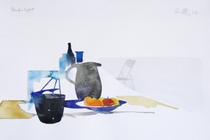 Studiolicht (aquarel op papier)