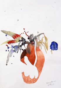 Terracotta vaas, 2003(aquarel) door Simon Fletcher