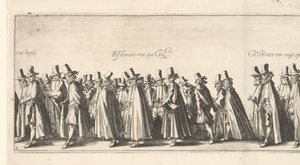 De begrafenisstoet (plaat 3), 1615 door Simon Frisius