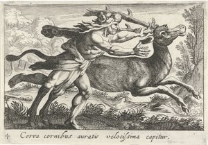 Hercules vangt de hinde van Cerynea