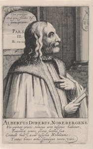 Portret van Albrecht Dürer door Simon Frisius