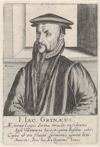 Portret van Johann-Jacob Grynaeus door Simon Frisius