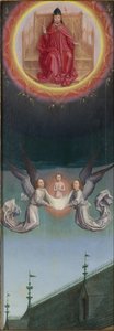 De Ziel van Sint Bertin naar God gedragen van het St Bertin Altaarstuk, ca. 1459