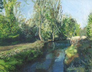 Latchmere Brook, Ham Common (olieverf op paneel) door Simon Neville