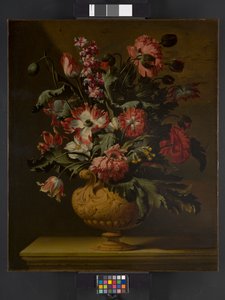 Een vaas met bloemen, voor 1710 door Simon Peeterz Verelst