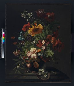 Vaas met bloemen door Simon Peeterz Verelst